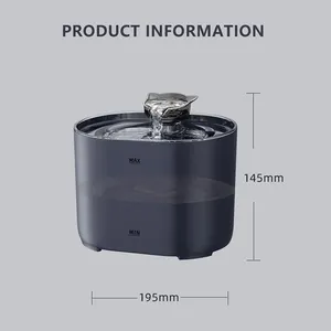 China Wholesaler Specializes In Customizing 2.2L Black USB Cat Water Fountain Plastic