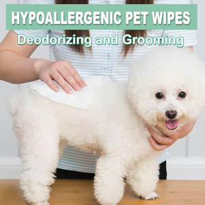 Lenços umedecidos para cães e gatos, desodorizantes hipoalergênicos amigáveis, lenços umedecidos para animais de estimação, para cuidados com o corpo, as patas, rosto, orelha e bunda, 80 unidades - Product Image 3