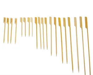 Espetos de bambu liso descartáveis naturais do japão