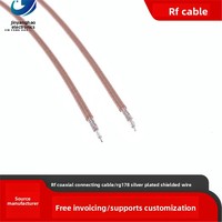 RG178 Línea de señal de RF coaxial blindada chapada en plata Resistencia a altas temperaturas Cables de comunicación de 50 ohmios para el SFF-50-1