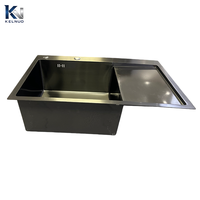 Évier de cuisine extérieur commercial standard OEM à cuve unique avec égouttoir intégré