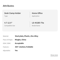Support de table à double bras, support réglable multi-angles pour téléphone portable et tablette