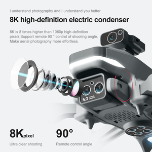 M2S จีพีเอสถ่ายภาพทางอากาศของเครื่องบินขนาดเล็ก5G WiFi FPV Air selfie Drone วิดีโอท่าทาง RC งานอดิเรกมินิโดรนไร้แปรง15นาที - Product Image 3