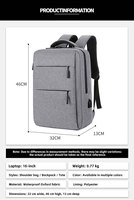 Bolsa de ordenador Oxford de moda, impermeable, inteligente, con USB, antirrobo, con forro de poliéster para niños y niñas