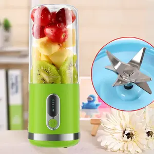 Toptan 100W Usb su şişesi meyve taşınabilir 4 yaprakları elektrikli Blender fincan sıkacağı makinesi