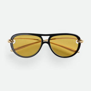 Gafas de Sol Bottega BV Double Bridge Teardrop, Montura de Acetato y Metal, Protección UV, Gafas de Moda para Hombre y Mujer, Veneta - Product Image 1