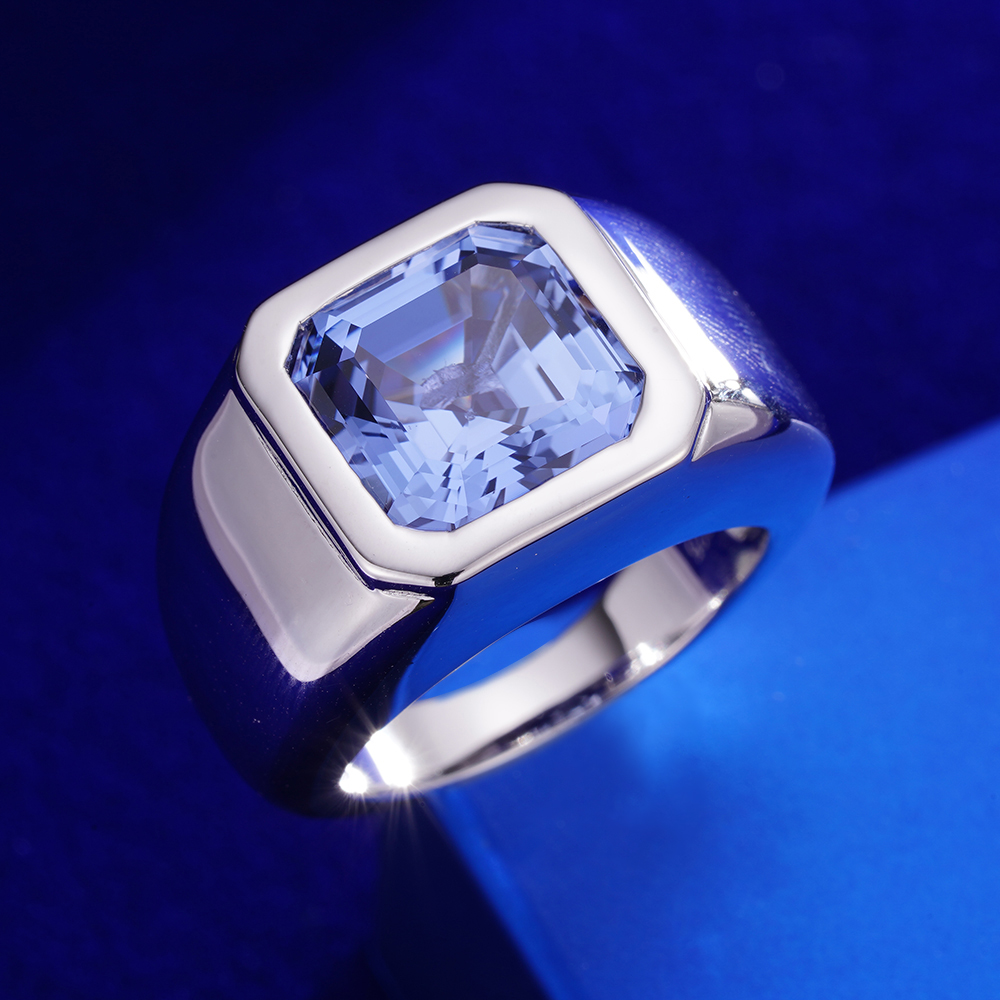 Blue Stone Silver Ring for Men Wholesale Turkish Jewelry