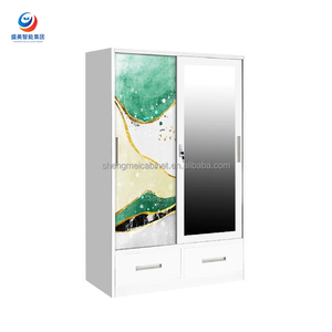 Armoire en acier à 3 portes coulissantes, <span class=keywords><strong>étagère</strong></span>s réglables, rangement robuste, design écologique <span class=keywords><strong>pour</strong></span> l'école et la <span class=keywords><strong>chambre</strong></span> - Product Image 5