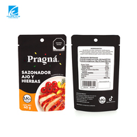 Sac d'emballage personnalisé pour poudre d'assaisonnement |   Pochette zippée debout |   Emballage flexible laminé de qualité alimentaire