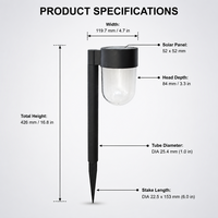 Lampes solaires d'extérieur pour allées, étanches, LED blanc chaud 3000K, pour aménagement paysager, pelouse, jardin, piquets lumineux pour cour et allée