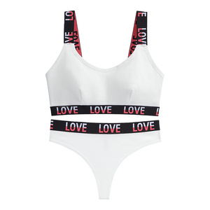 Airtamay Set Sportivo da Donna <span class=keywords><strong>2</strong></span> Pezzi, <span class=keywords><strong>Reggiseno</strong></span> Push-Up e Perizoma con Coppe Senza Ferretto in Cotone <span class=keywords><strong>a</strong></span> Coste per Yoga e Fitness - Product Image 6