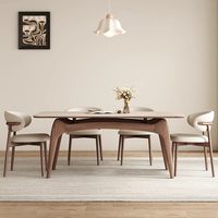Ensemble de salle à manger en dalle de pierre, table à manger rectangulaire moderne et minimaliste pour les petites maisons, appartements, restaurants, écologique et durable