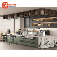 Support d'affichage LED robuste pour bar à café, service ODM, aménagement de café en plexiglas