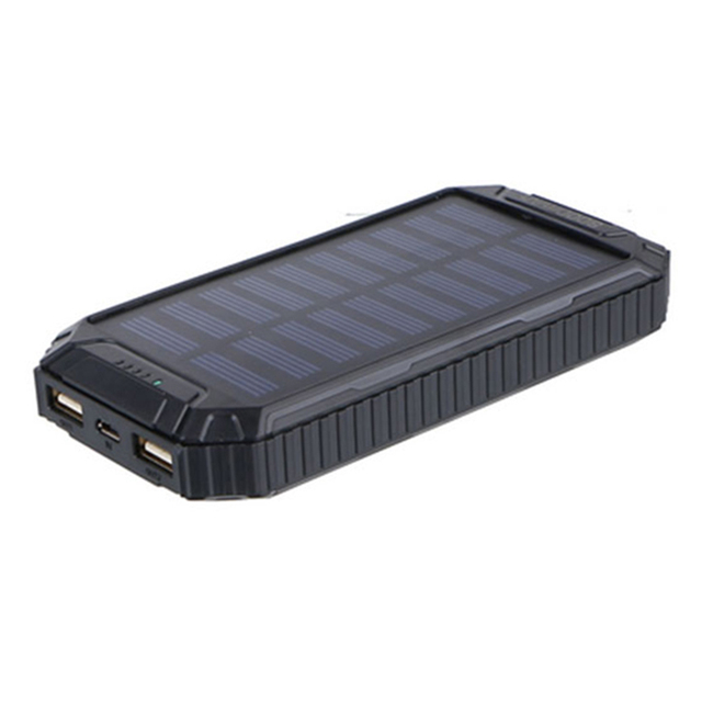 Best Portable 30000mah Power Bank with Solar Charger Waterproof Design Micro USB Input Interface