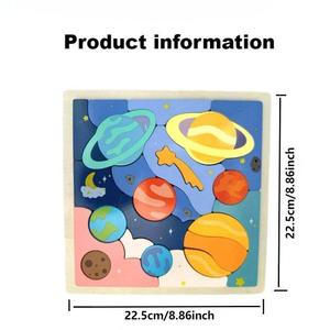 Gioco Cognitivo Montessori per Bambini, Giocattolo Educativo in Legno del Sistema Solare, Puzzle 3D del Sistema Spaziale - Product Image 5