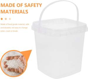 Seau en plastique vide sans BPA de 300 ml/500 ml/1 l/2 l/3 l/5 l avec couvercle, bocaux en PP étanches, récipient transparent avec couvercle pour le stockage en vrac des aliments - Product Image 3