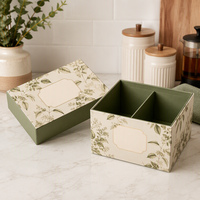 Boîte en carton rigide avec couvercle et base pour emballage cadeau de bougies, chocolats, finition tactile, carton rigide élégant
