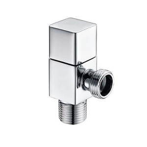 Robinet d'arrêt d'angle noir pour lavabo de salle de bain, mitigeur d'arrêt d'eau à quart de tour pour la maison - Product Image 1