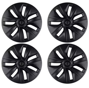 Cache-moyeu de roue de remplacement noir mat aérodynamique de 19 pouces pour Model Y 2020-2023 - Product Image 4