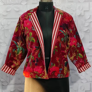 Long Velvet <b>Kimono</b> High Quality Cover Up <b>Jacket</b> Floral Printed <b>Kimono</b> Beach Wear Birthday Gift Wholesale Price - Product Image 1