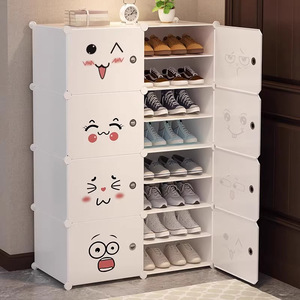 <b>Shoe</b> Cabinet Multi Layer <b>Storage</b> <b>Rack</b> Plastic Modular Design For Home Doorway Dormitory Use - Product Image 1