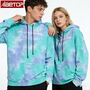 Unisex Teal & Blue Tie-Dye Team Hoodie | Custom Event Sweatshirt with FREE Custom Logo for Sports Teams & Brand Promotions