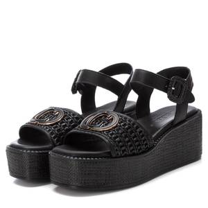Sandales compensées noires Carmela pour femme, à plateforme et à brides, chaussures d'été - Product Image 4