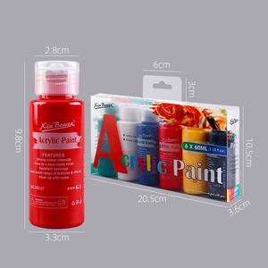 Xin Bowen Nouveau 60ml Macaron 6 Couleurs Acryliques Pigment Professionnel Peinture Artistique Peinture Acrylique <span class=keywords><strong>Morandi</strong></span> Ensemble de Peinture Acrylique - Product Image 3