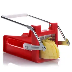 Đa chức năng nhà bếp công cụ dễ dàng di động bền tay đẩy pháp Fry Khoai Tây Chip Slicer