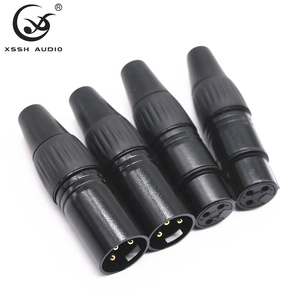Cổng kết nối XLR YIVO XSSH âm thanh HIFI giá rẻ bán buôn HIFI <span class=keywords><strong>DIY</strong></span> đực cái mạ hợp kim vàng 3 chân XLR cho loa - Product Image 5