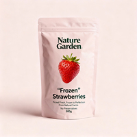 Pochette de support personnalisable pour fraises congelées refermable Ziplock de qualité alimentaire élevée pour la sécurité des sacs d'emballage alimentaire en plastique