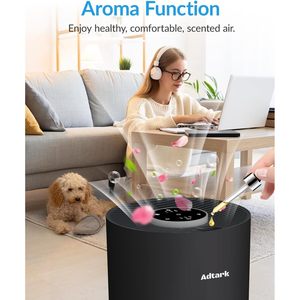 Purificador de Aire Adtark 3 en 1 con Filtro, Modo de Sueño, Función de Aroma y 3 Modos de Luz para Uso en el Hogar, Dormitorio o Habitación - Product Image 3