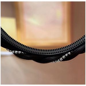 Serre-tête féerique 2025, nouveau style, perruque bandeau, pince à cheveux antidérapante pour femme, strass torsadés, accessoire de coiffure haut de gamme - Product Image 2