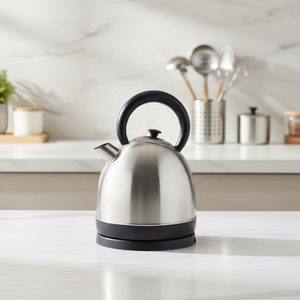 Bouilloire électrique Ousheng Dom Shape en acier inoxydable de qualité alimentaire avec finition bois et fenêtre de niveau d'eau - Product Image 1