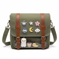 Bolso de Hombro Personalizado con Diseño Único de Bosque, Tipo Ita Bag, con Espacio para Exhibir Pins, Material Resistente a la Intemperie, Ideal para Anime y Conveniones