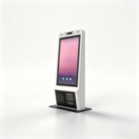 Kiosque de commande automatique en métal avec imprimante thermique, tablette PC Android 7.1/11 de 21,5 pouces pour restaurant