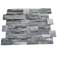 Revêtement mural en quartzite ledgestone gris bleu naturel