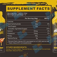Gel d'endurance au miel naturel en sachets, alimentation sportive facilement digestible pour les athlètes, avec emballage personnalisé, fournisseur en gros de marques privées