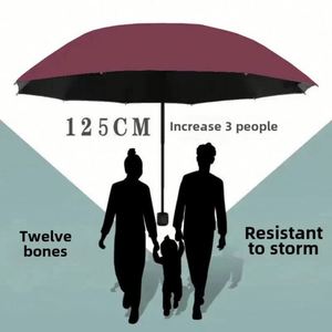 Paraguas de Golf Automático, Impermeable, de Gran Tamaño, con Logotipo Personalizado, Diseño Recto Negro, Promoción de Fábrica OEM - Product Image 6