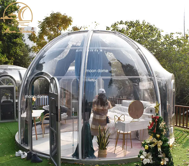 Igloo New Hotel Trade Show Tent Dome Tents House Transparent Outdoor Travel Hotel Tent Moon Dome Clear, Transparent 1 Set
