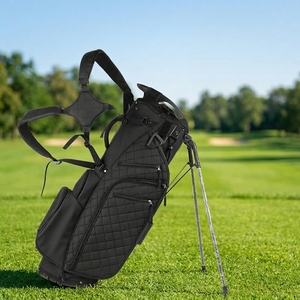 Bolsa de Golf Dericsson Negra con Divisor de 14 Compartimentos, Ligera, de Nailon Impermeable, con Doble Correa para Hombro, Logotipo Personalizado Disponible - Product Image 1