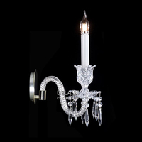 Appliques murales à 5 ampoules, appliques murales en cristal, luminaires muraux classiques de luxe pour villa