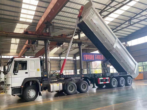 Semi-remorque benne basculante arrière en U à 3 essieux en acier, neuve, vente directe usine, fabrication professionnelle - Product Image 6