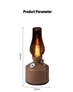 Vintage Kerosene Lamp Humidifier USB Rechargeable Aroma <b>Diffuser</b> Portable Desktop Cool Mist Humidifier for Living <b>Room</b> Bedroom - Product Image 6
