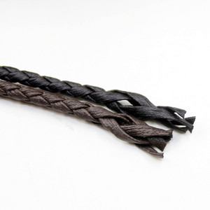 Cordón de cuero de PU trenzado colorido de 3mm y 4mm de alta calidad, hilo de PU suave para hacer joyas, hallazgos, <span class=keywords><strong>cuerda</strong></span> para envolver regalos - Product Image 2
