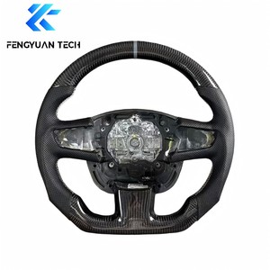 Volant sport personnalisé en cuir noir et fibre de carbone pour Peugeot <span class=keywords><strong>508</strong></span> <span class=keywords><strong>SW</strong></span> <span class=keywords><strong>GT</strong></span> <span class=keywords><strong>2015</strong></span> - Product Image 1