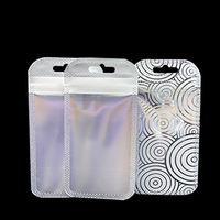 60*130mm coupe-ongles Transparent blanc emballage sacs ciseaux à sourcils sac en plastique peau morte ciseaux fermeture éclair fermeture éclair sacs