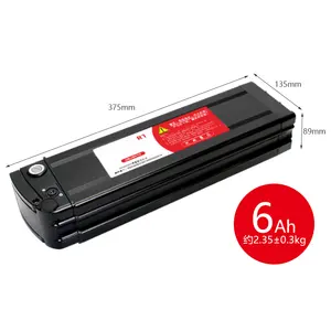 Venda quente Sliver Fish Li-ion bateria para bicicleta elétrica 48v 8Ah 12.5Ah 18Ah 25Ah E-bicicleta peças R1 6Ah bateria