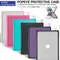 Coque de protection ultra-fine antichoc pour MacBook Pro 13/14, étui mat anti-rayures, coque transparente pour MacBook Air 13.6