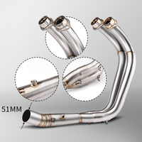Nouveau système d'échappement complet MT07 pour moto compatible avec MT-07/FZ-07 2014-2024 TRACER 7/GT 2020-2023 TRACER 700/GT 2016-2019